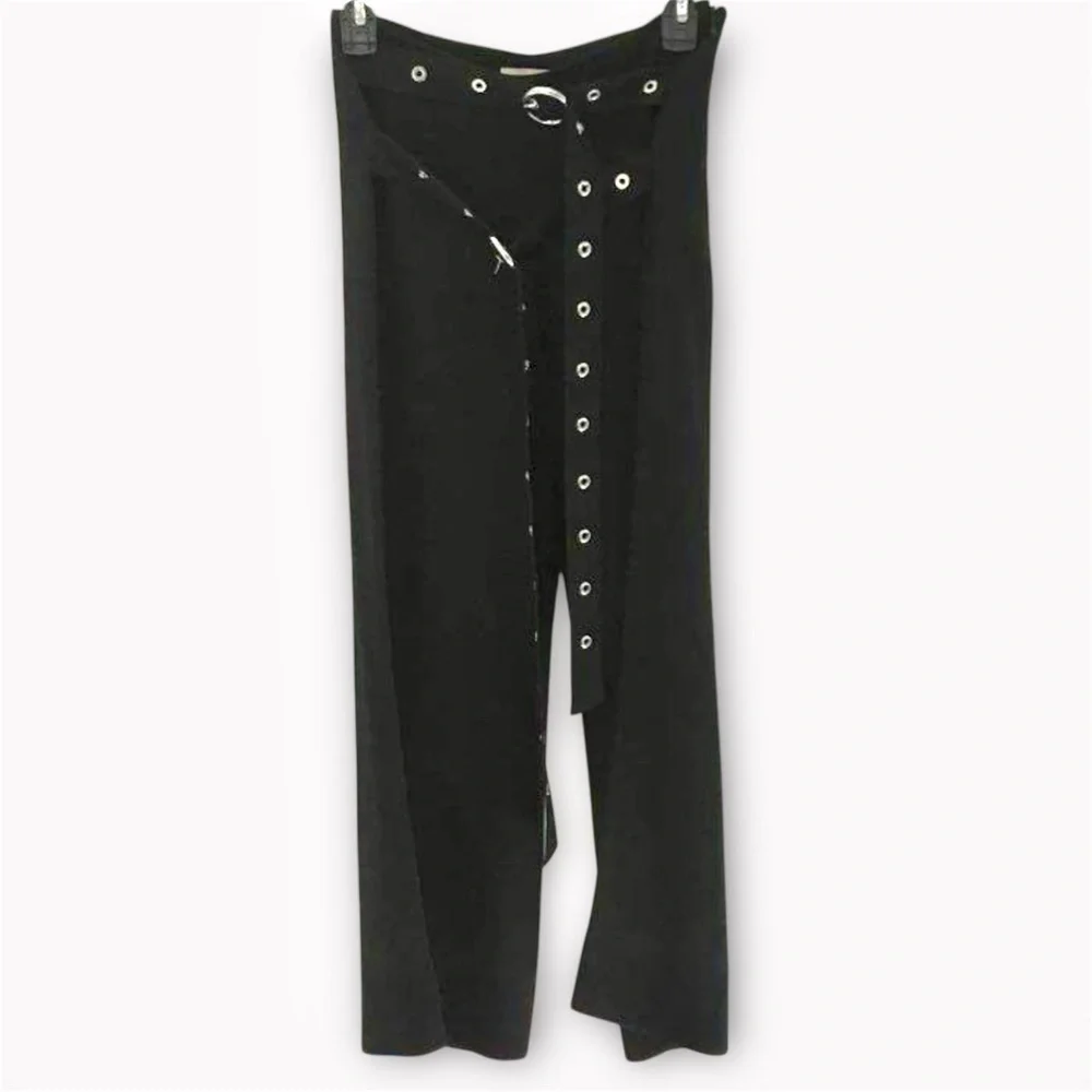 Cinq-a-Sept Jessy Pants Size 0 Black Cropped Wide Leg High waisted